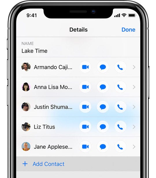 iMessage Group Text Add a Contact iOS 12