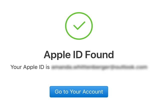 apple id found