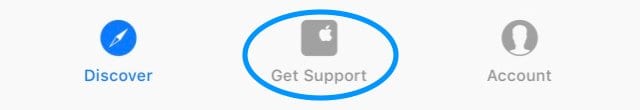 get support in apple support app