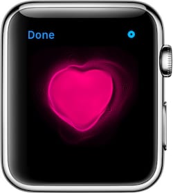 Apple Watch heartbeat images can be sent over iMessage.