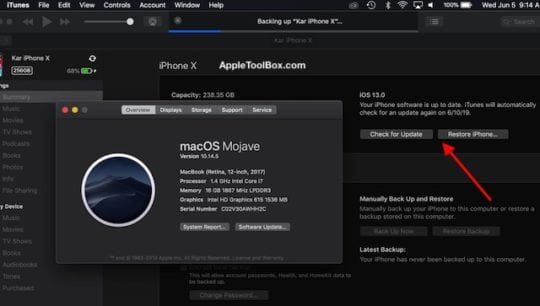 Backup and restore iOS 13 with older macOS