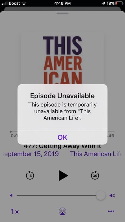 Podcasts not playing on iOS 13 fix