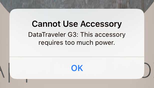 this accessory requires too much power