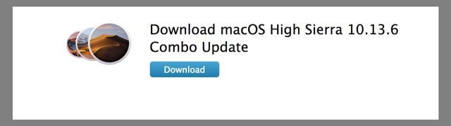 download combo update for high sierra macOS