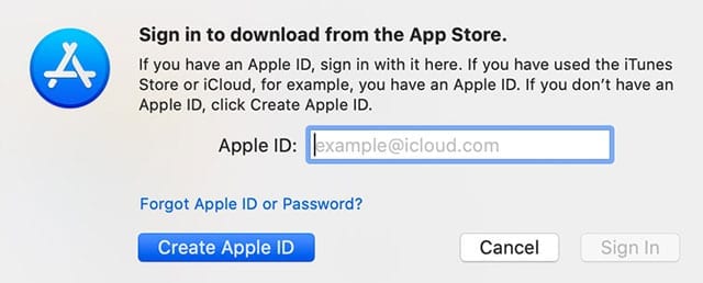new apple id using app store on Mac