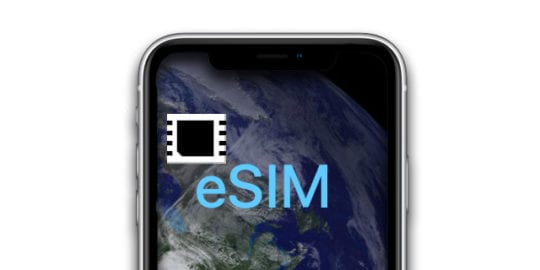 eSIM symbol on iPhone