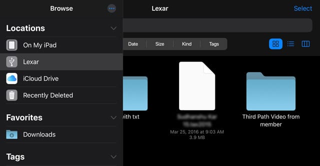see your external drive on an iPad, iPhone, or iPod using the Files App