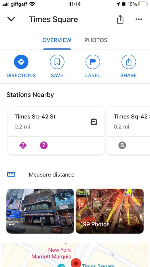 Extra features in Google Maps