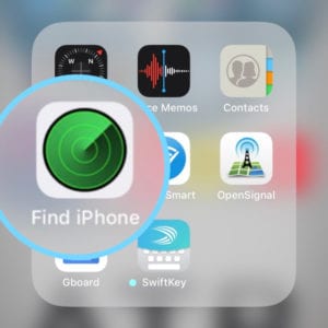 Find iPhone App iOS 12