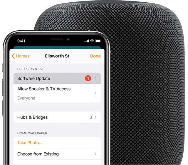 how to update Apple homepod software