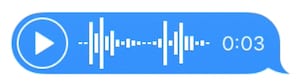 Voice recording image from iMessage.