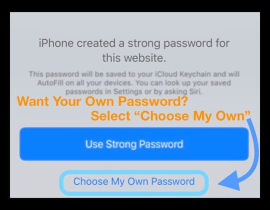 Make Up Your Own Password for iOS 12