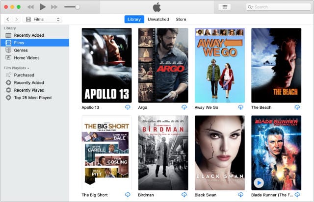 iTunes Movies purchased but not downloaded from the store