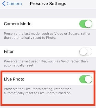Live Photos on iPhone iOS 11