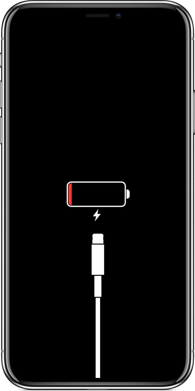 iPhone showing the Low Power Screen