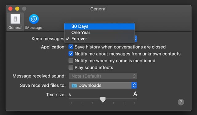 Mac Message App Keep Messages