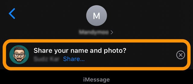 share your name and photo message in Messages app iOS 13 and iPadOS
