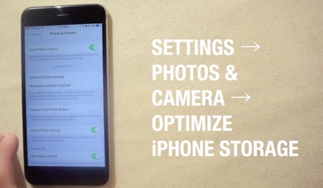 Optimize photo Storage iOS 10