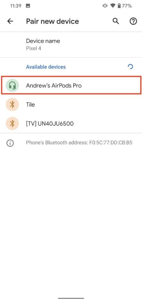 Pair AirPods Pro to Android 3