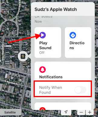 Play sound on lost apple device using Find my app
