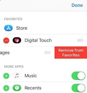 iOS 11 iMessage New Buttons Remove