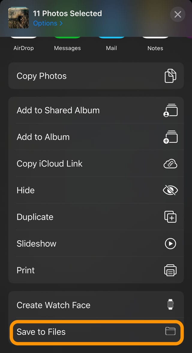 save photos to an external drive directly from the Photos App