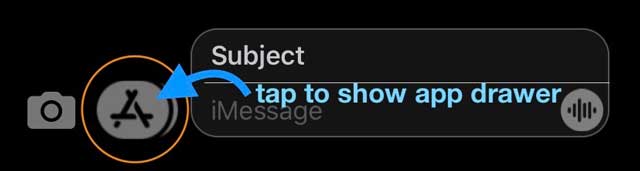 Message app unhide app tray or app drawer