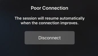 Seeing poor connection error on iPad when using Sidecar