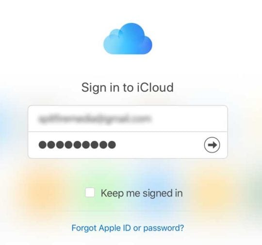 log in to iCloud.com using the beta site