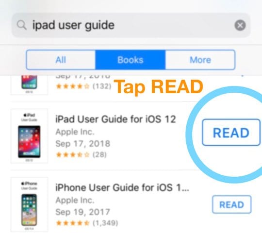 tap to read book from iTunes App Store