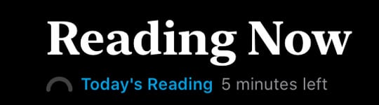 Todays reading in Apple Books app
