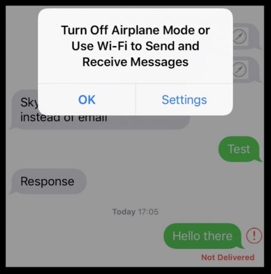 How to send / receive iMessages in airplane mode