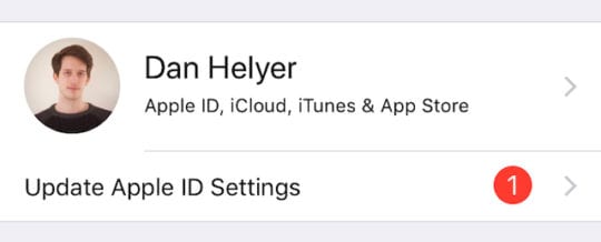 Update Apple ID settings