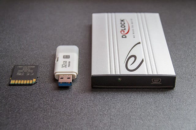 USB and SD Card external storage options