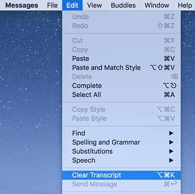 Clear transcript in Messages How to Delete Texts and iMessages on Your Mac