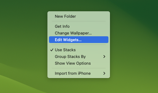 How to use iPhone widgets on Mac - 1
