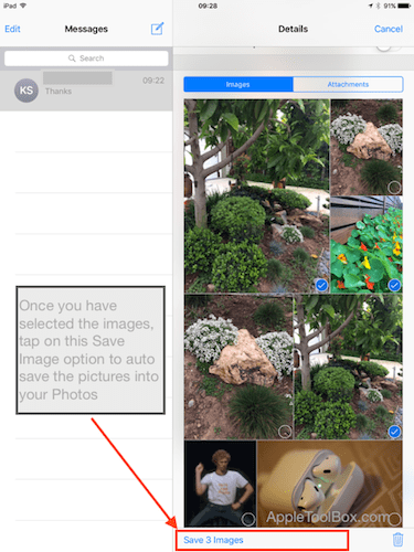 How-To Transfer iMessage images into photos