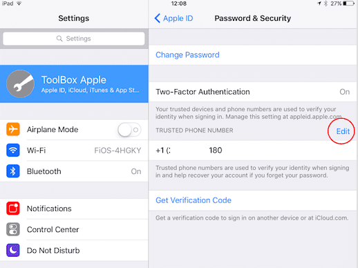 Manage Apple-id and account details using iOS 10.3