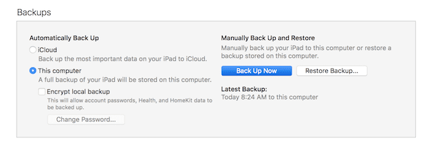 How to backup iPhone, iPad, and iTunes