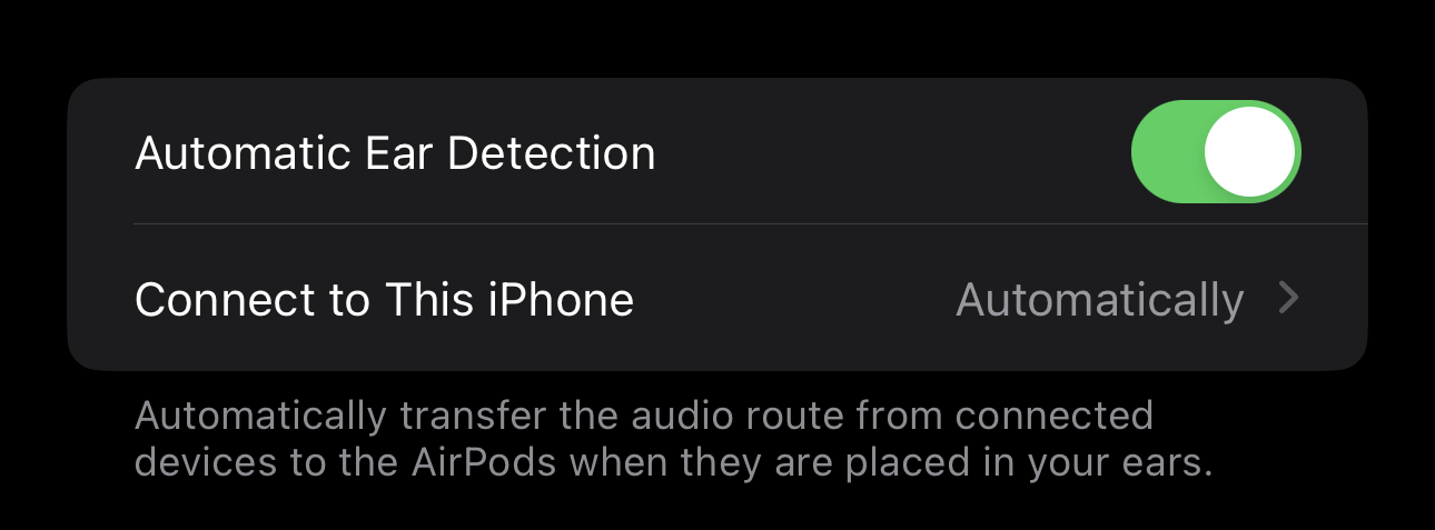 Turn Off Automatic Ear Detection - Fix AirPods Pro Battery Drain